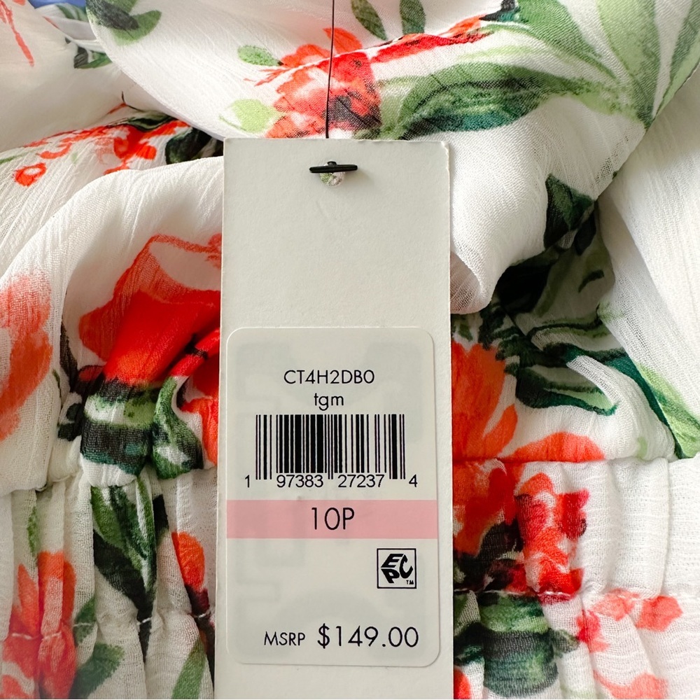 Brand New Calvin Klein Women’s Floral A-Line Halter Dress, Size 10 Petite, NWT - Picture 2 of 8